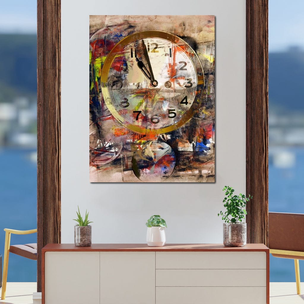 Art Clock Canvas Wall Art