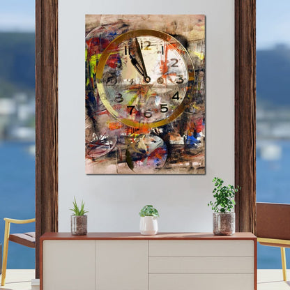 Art Clock Canvas Wall Art