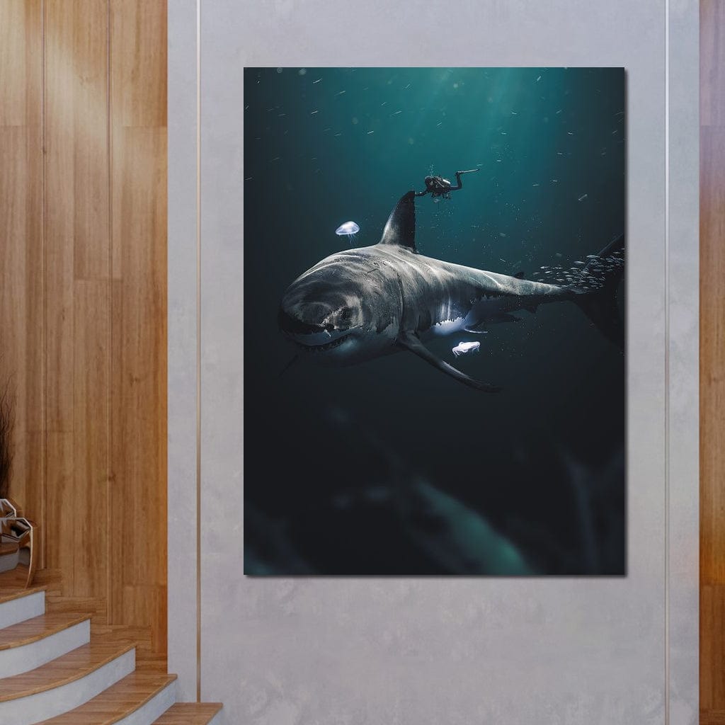 Megalodon Canvas Wall Art