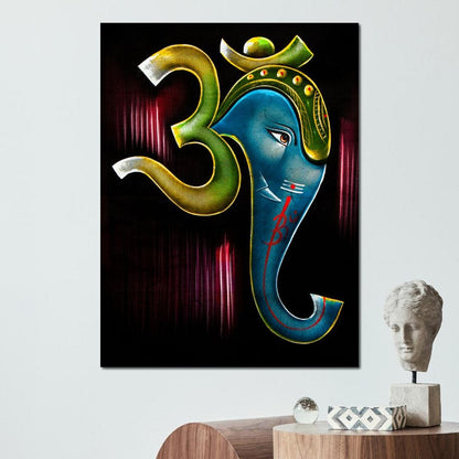 Ganesh Diwali Canvas Wall Art