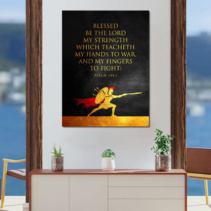 Psalm 144:1 Canvas Wall Art