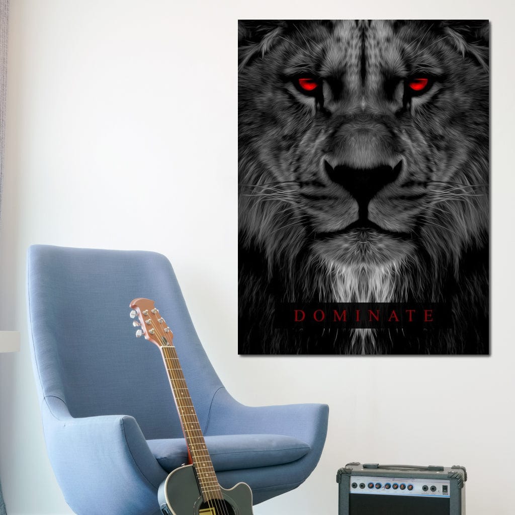 Dominate Lion Canvas Wall Art