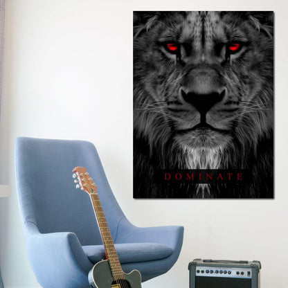 Dominate Lion Canvas Wall Art