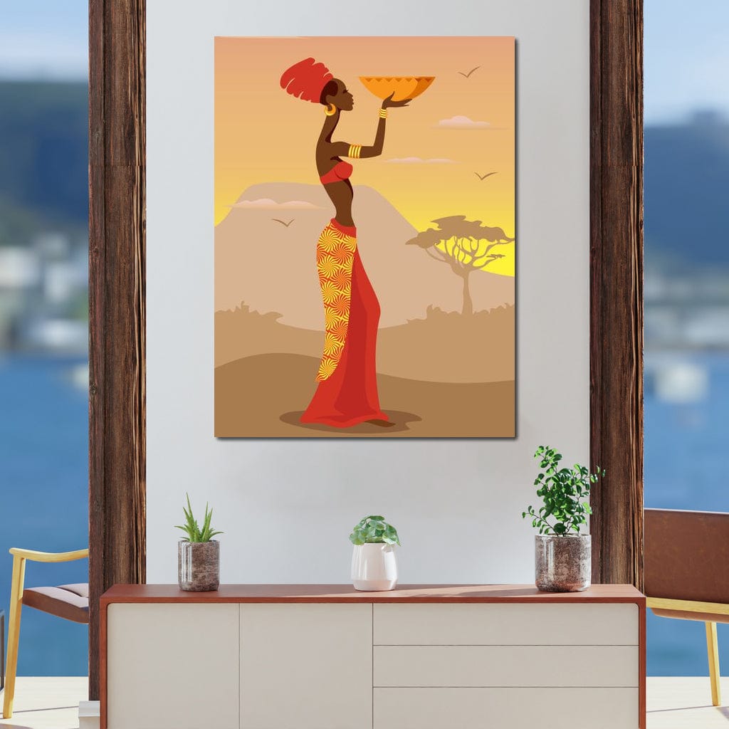 African Offering Canvas Wall Art