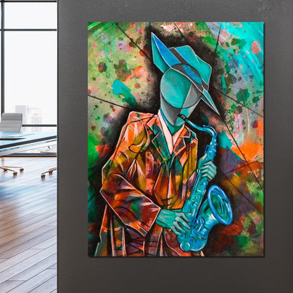 Soul Jazz Player Canvas Wall Art
