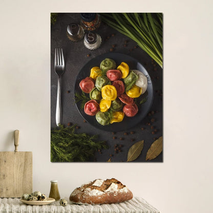Plate of Pasta Canvas Wall Art
