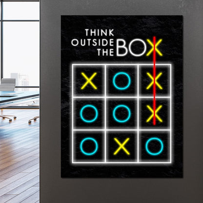 Think Outside The Box Canvas Wall Art