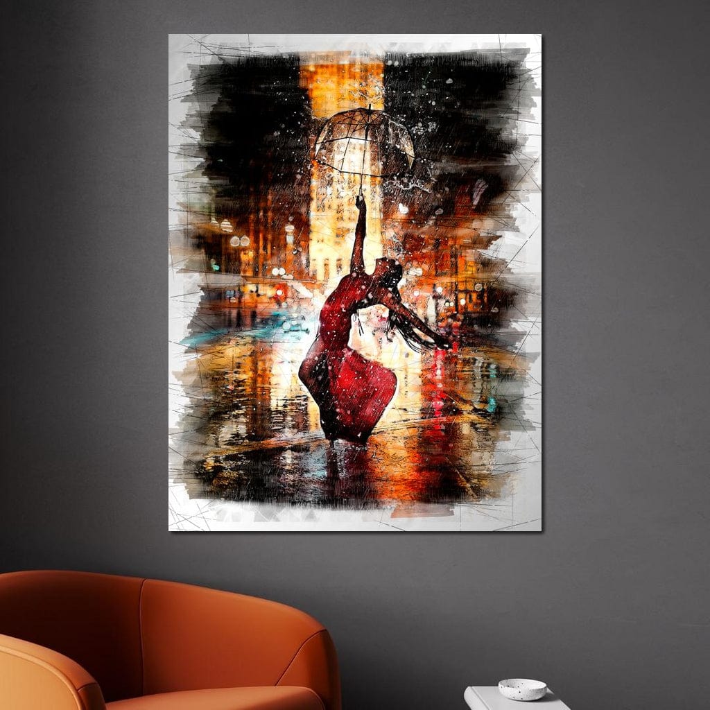 Rainy Night Dance Canvas Wall Art