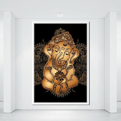 Baby Ganesh Canvas Wall Art