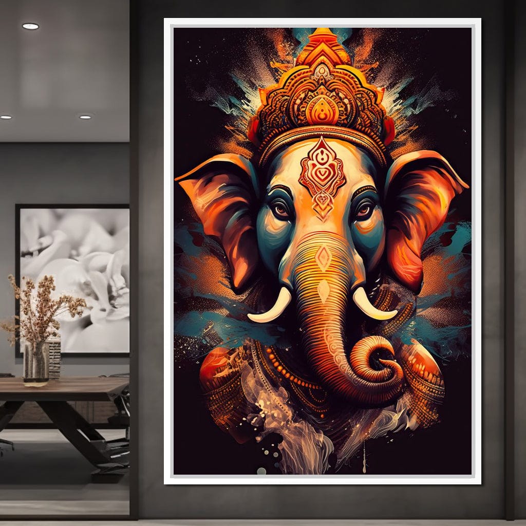 Ganesha's Blessing Canvas Wall Art