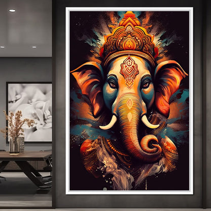 Ganesha's Blessing Canvas Wall Art