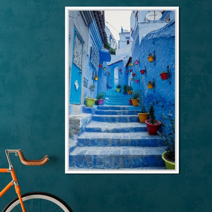 Chefchaouen - Blue village in Morocco Canvas Wall Art