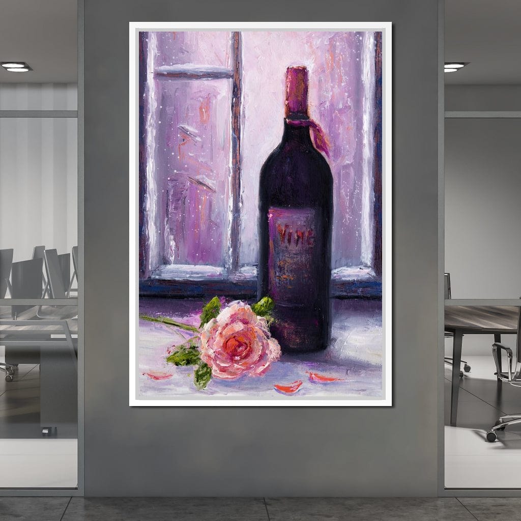 Wine & Roses Canvas Wall Art