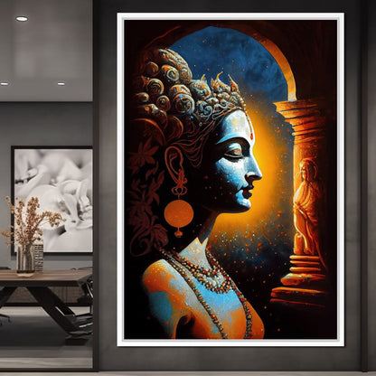 Krishna Temple Canvas Wall Art