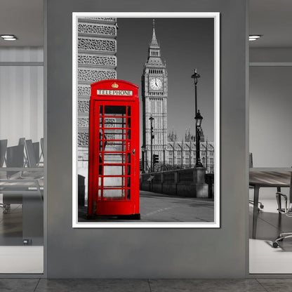 Westminster Phone Box Canvas Wall Art