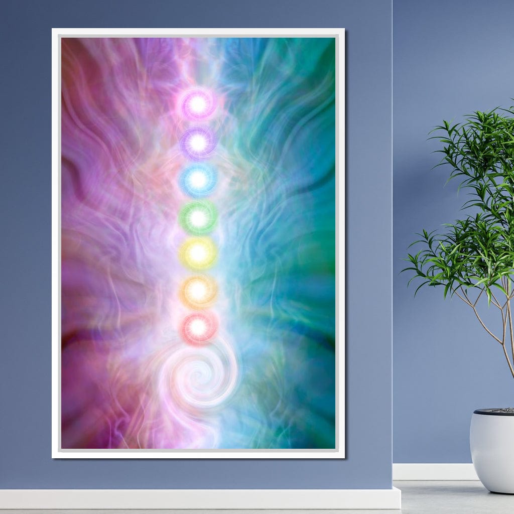 Kundalini Energy Chakra Canvas Wall Art