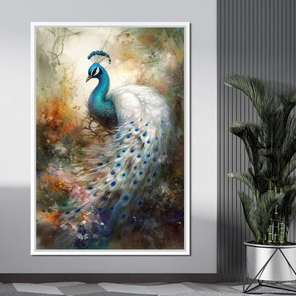 Peacock Serenity Canvas Wall Art