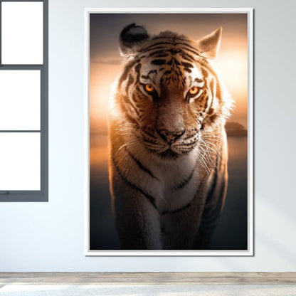Tiger Orange Eyes Canvas Wall Art