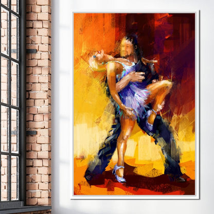 Rumba Dancers Canvas Wall Art