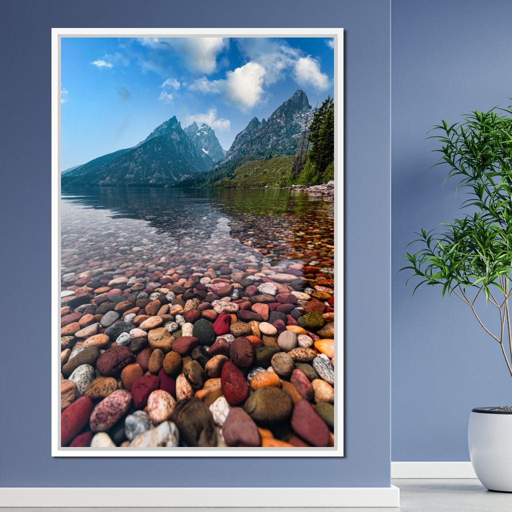Colored Pebbles Canvas Wall Art