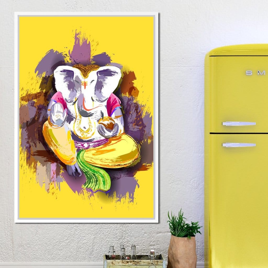 Jai Shree Ganesh Canvas Wall Art