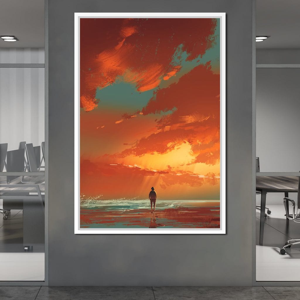 Admiring The Sunset Canvas Wall Art