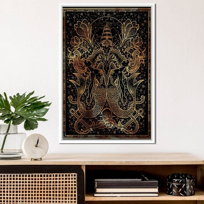 Zodiac sign Pisces Canvas Wall Art
