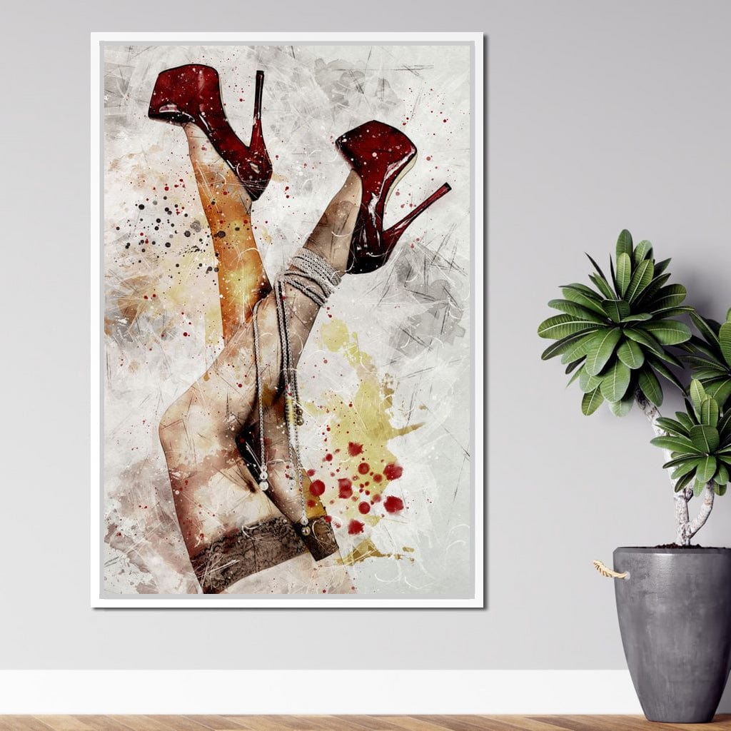 Heels and Pearls Canvas Wall Art