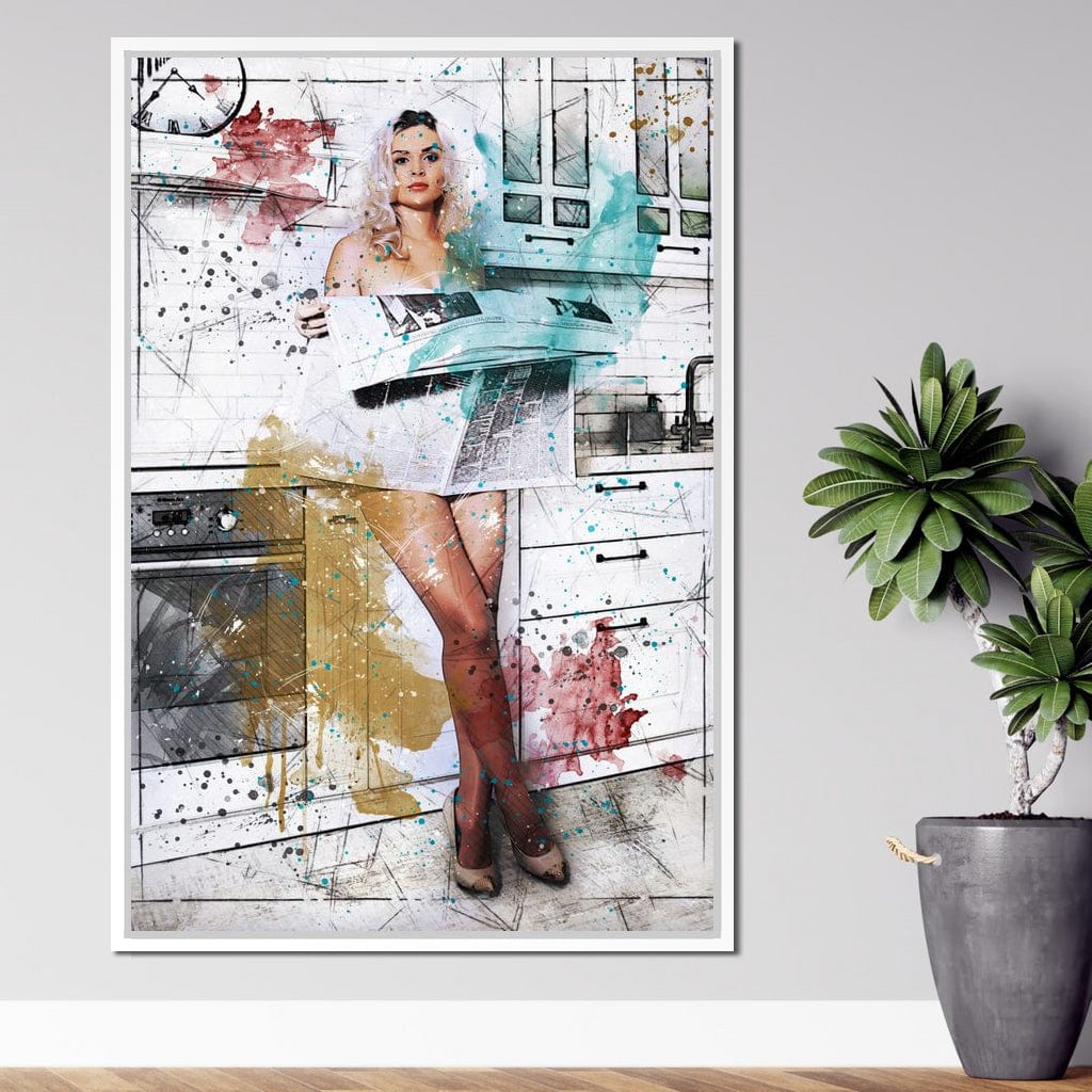 Morning News Canvas Wall Art