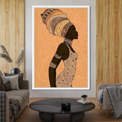 African Lady Canvas Wall Art