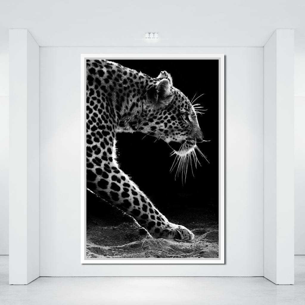 Black and white Leopard Canvas Wall Art
