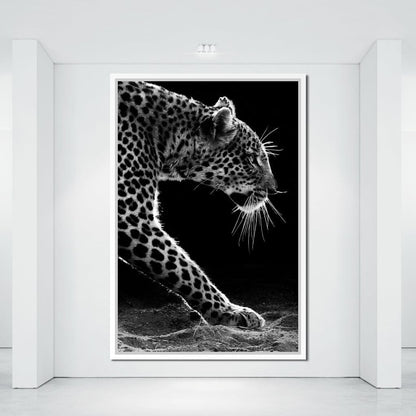 Black and white Leopard Canvas Wall Art