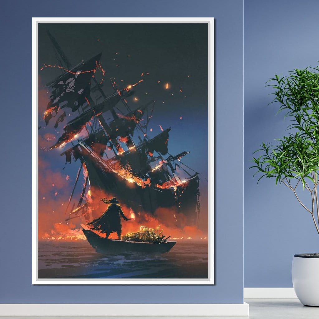 Stealing The Treasure Canvas Wall Art