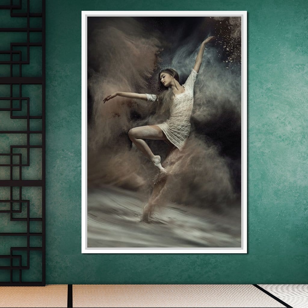 Ballet Dancer in the Desert Canvas Wall Art