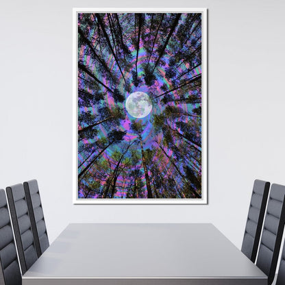 Moon Swirl Canvas Wall Art