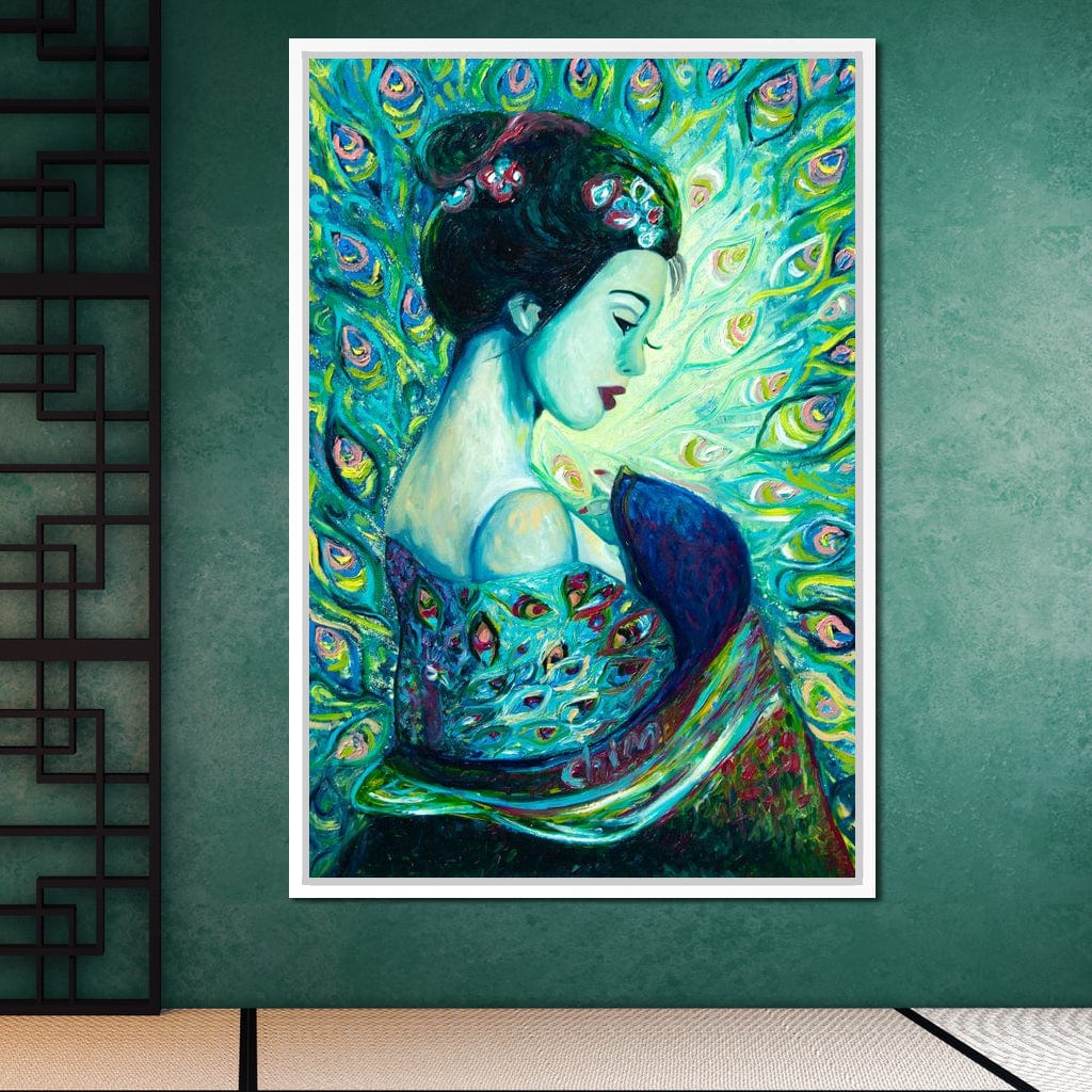 Silk Peafowl Canvas Wall Art