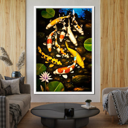 Koi Fishes Canvas Wall Art