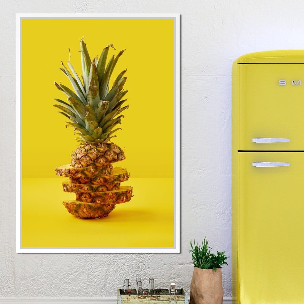 Sliced Pineapple Canvas Wall Art