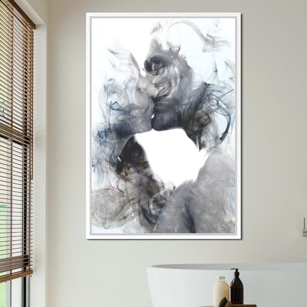 Romantic Kiss Canvas Wall Art
