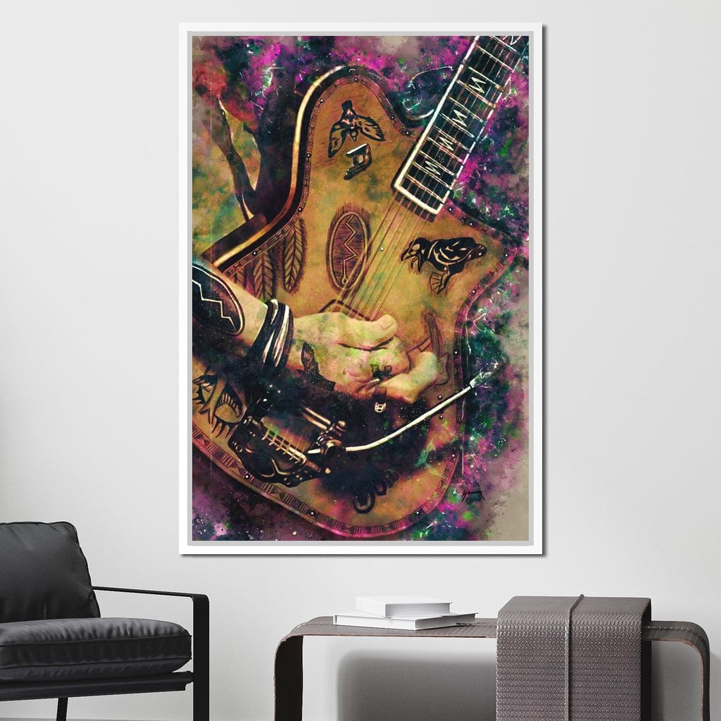 Johnny Depp's Guitar Canvas Wall Art