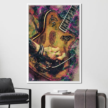 Johnny Depp's Guitar Canvas Wall Art