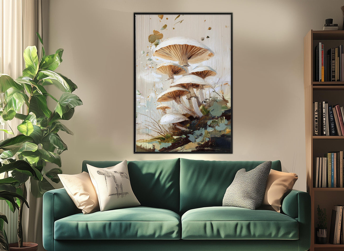 Forest Mushrooms Canvas Print - Rustic Nature Wall Art | Ready to Hang