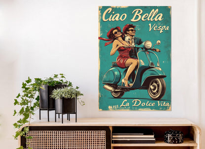 Vintage Italian Poster – Framed Canvas Print | Retro Italy Canvas Wall Art