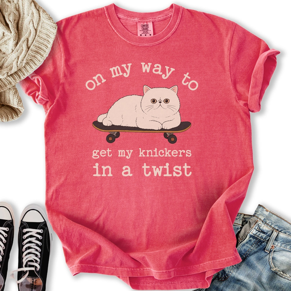 Knickers In A Twist Cat Relaxed Tee