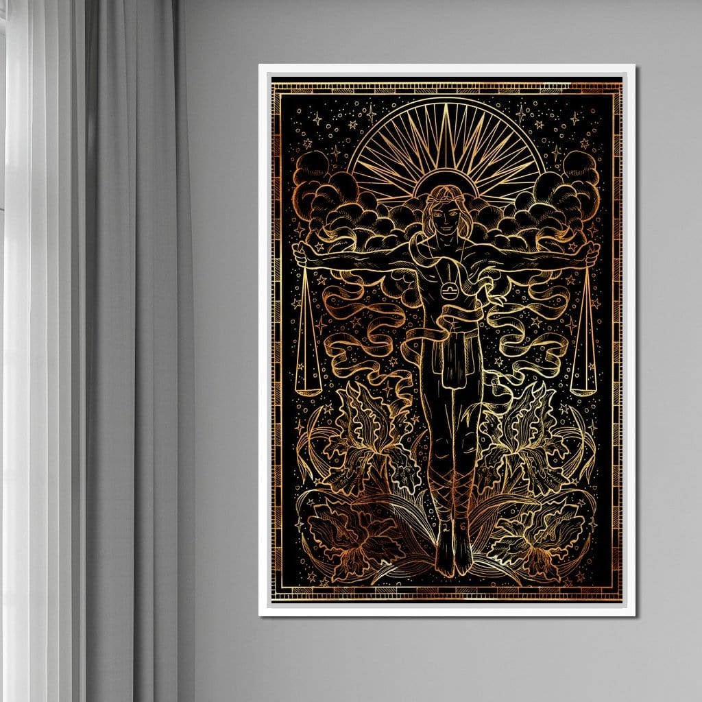 Zodiac sign Libra Canvas Wall Art