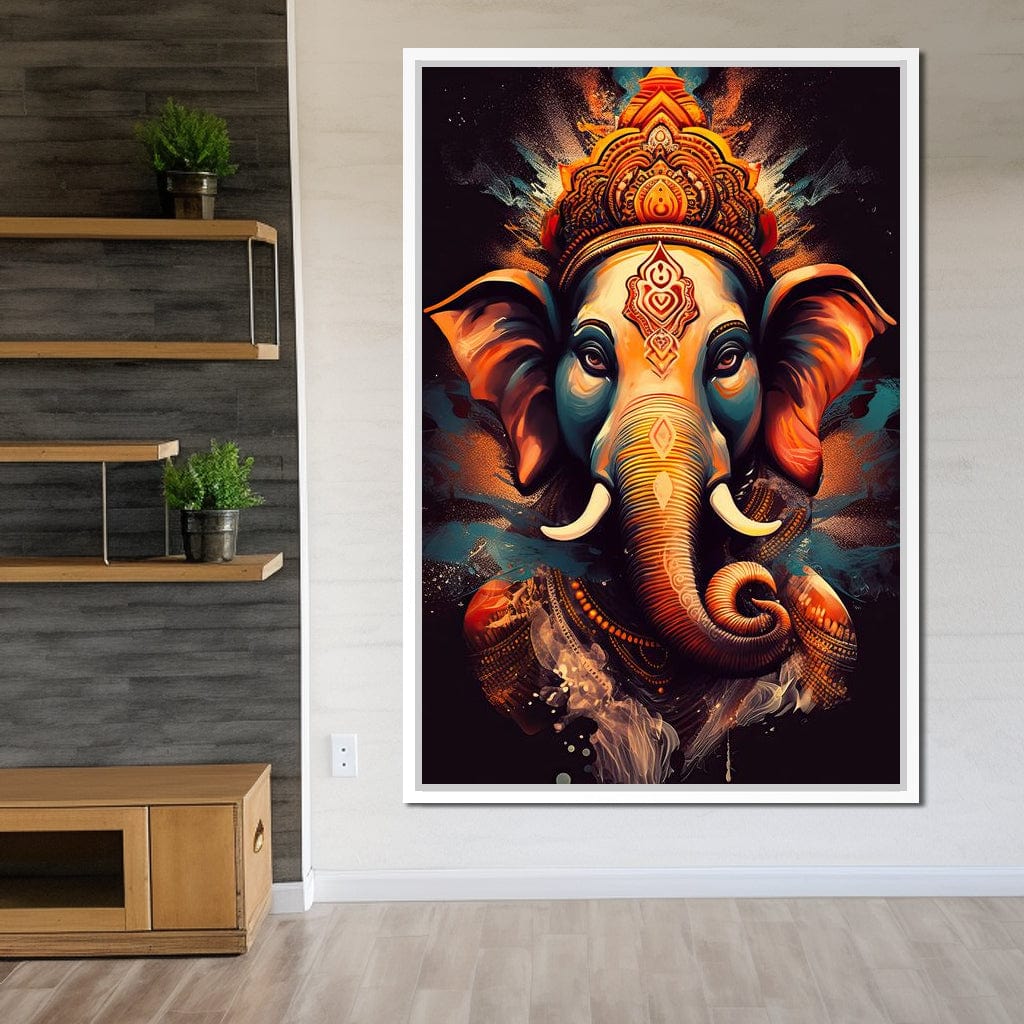 Ganesha's Blessing Canvas Wall Art