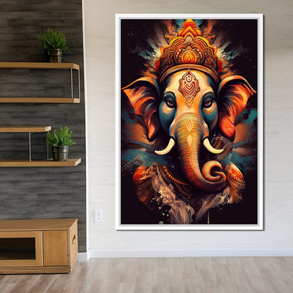 Ganesha's Blessing Canvas Wall Art
