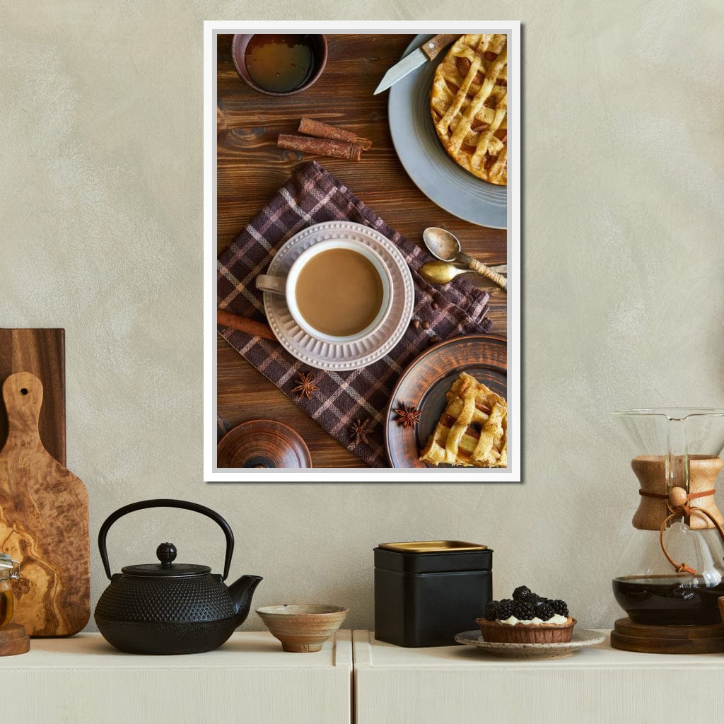 Cup of Coffee with Sugar Pie Canvas Wall Art