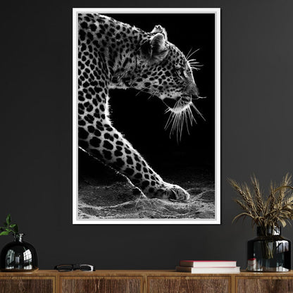 Black and white Leopard Canvas Wall Art