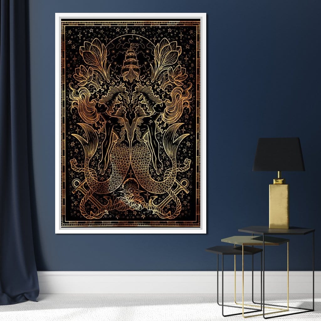 Zodiac sign Pisces Canvas Wall Art